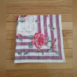 Lanvin floral striped small scarf EUC